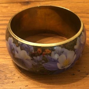 🌸VTG Brass Flower Bangle Bracelet